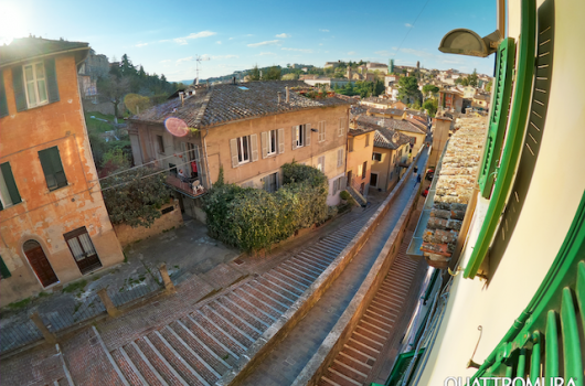 Vista dell'acquedotto dal balcone