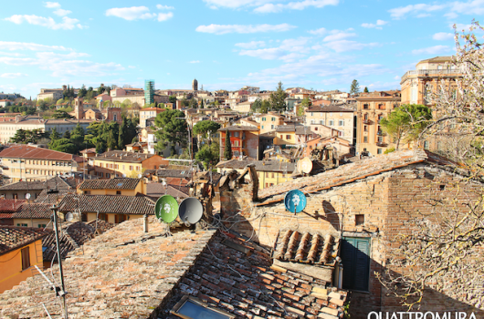 Vista di Perugia dal quarto piano 
